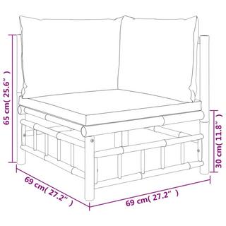 VidaXL Garten-lounge-set bambus  