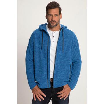 Fleece-Hoodiejacke, Kapuze, Zipptaschen