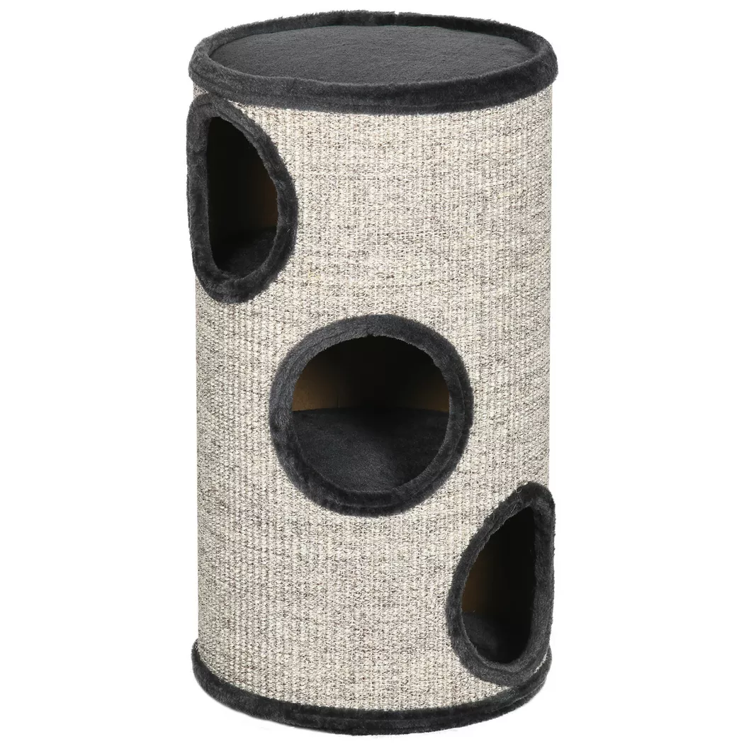 PawHut - Baril à gratter, One Size, Gris