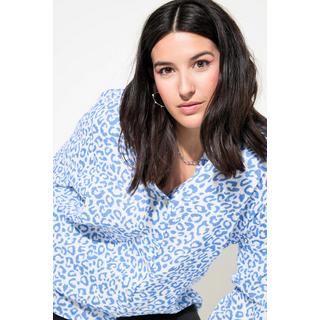 Studio Untold  Bluse, oversized, Musselin, Color-Leo 