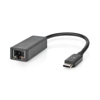 Nedis  Carte réseau USB | USB 3.2 Gen 1 | 2,5 Gbps | USB-C™ mâle | RJ45 femelle | 0,20 m | Rond | Nickelé | Cuivre teinté | Noir | Boîte 