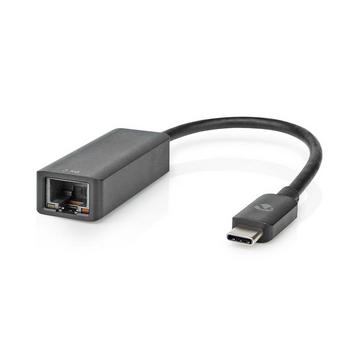 Carte réseau USB | USB 3.2 Gen 1 | 2,5 Gbps | USB-C™ mâle | RJ45 femelle | 0,20 m | Rond | Nickelé | Cuivre teinté | Noir | Boîte