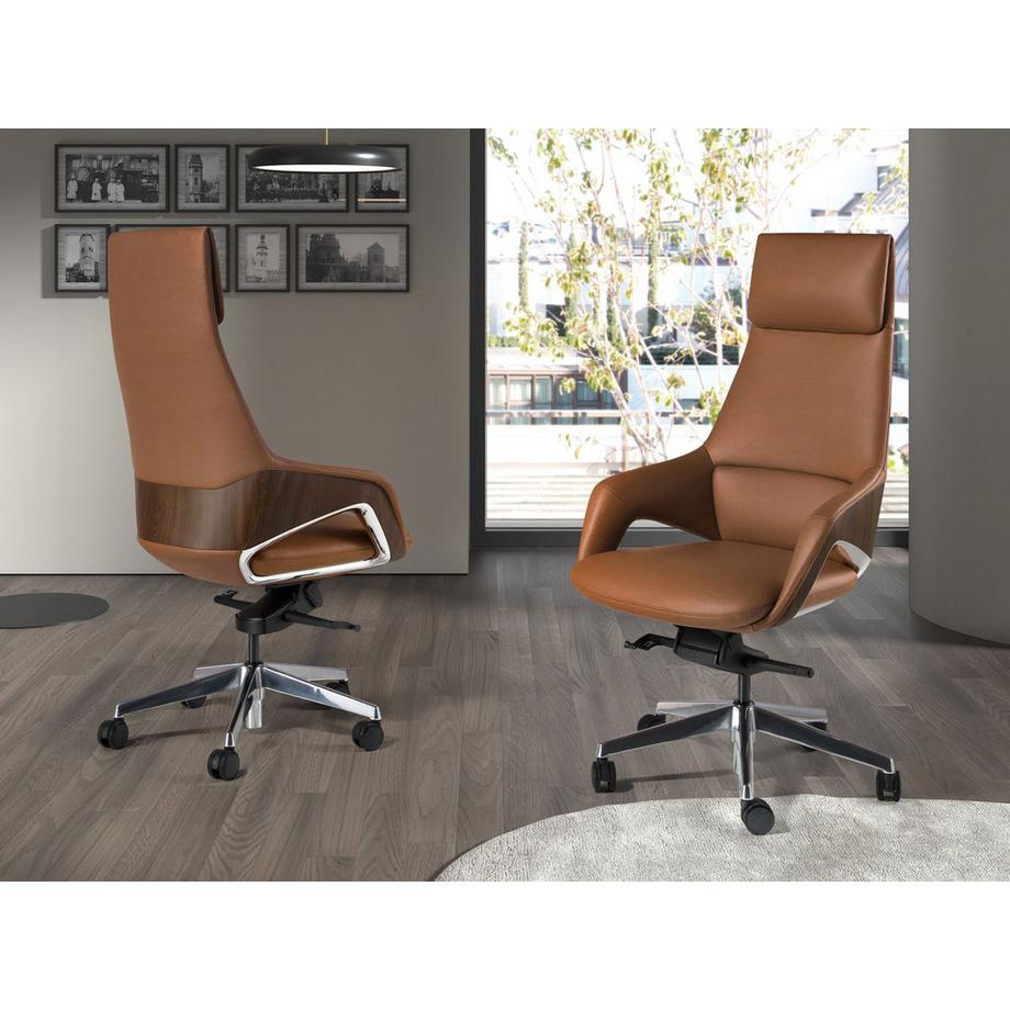 ANGEL CERDA Sedia girevole da ufficio in similpelle  