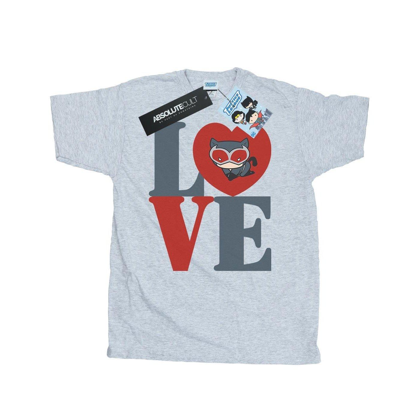 Image of Chibi Catwoman Love Tshirt Herren Grau S
