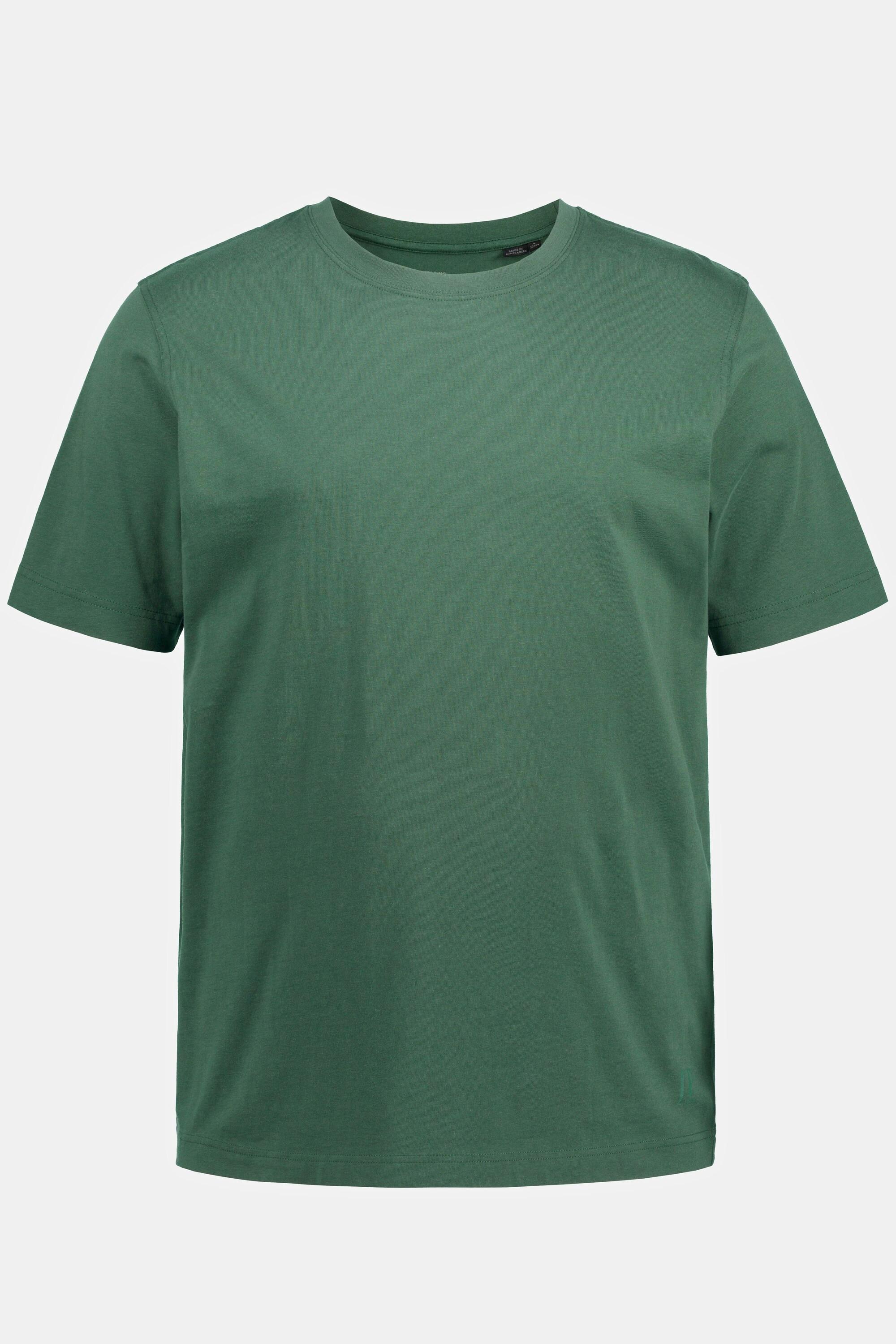 JP1880  T-shirt Basic en coton peigné, col rond vert nuageux 