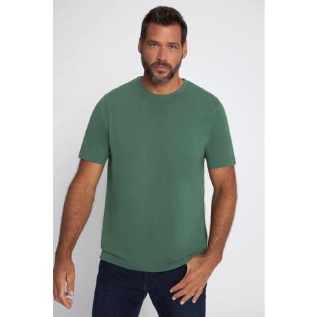 JP1880  T-shirt Basic en coton peigné, col rond vert nuageux 