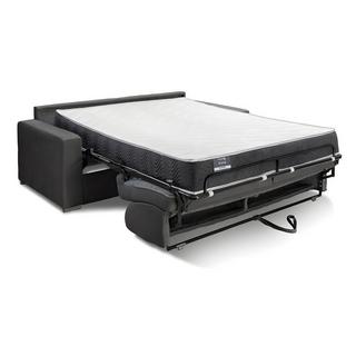 LINEA SOFA Canapé 4 places convertible express en tissu bleu - Couchage lattes larges 160 cm - Matelas 22 cm avec mémoire de forme CALITO  