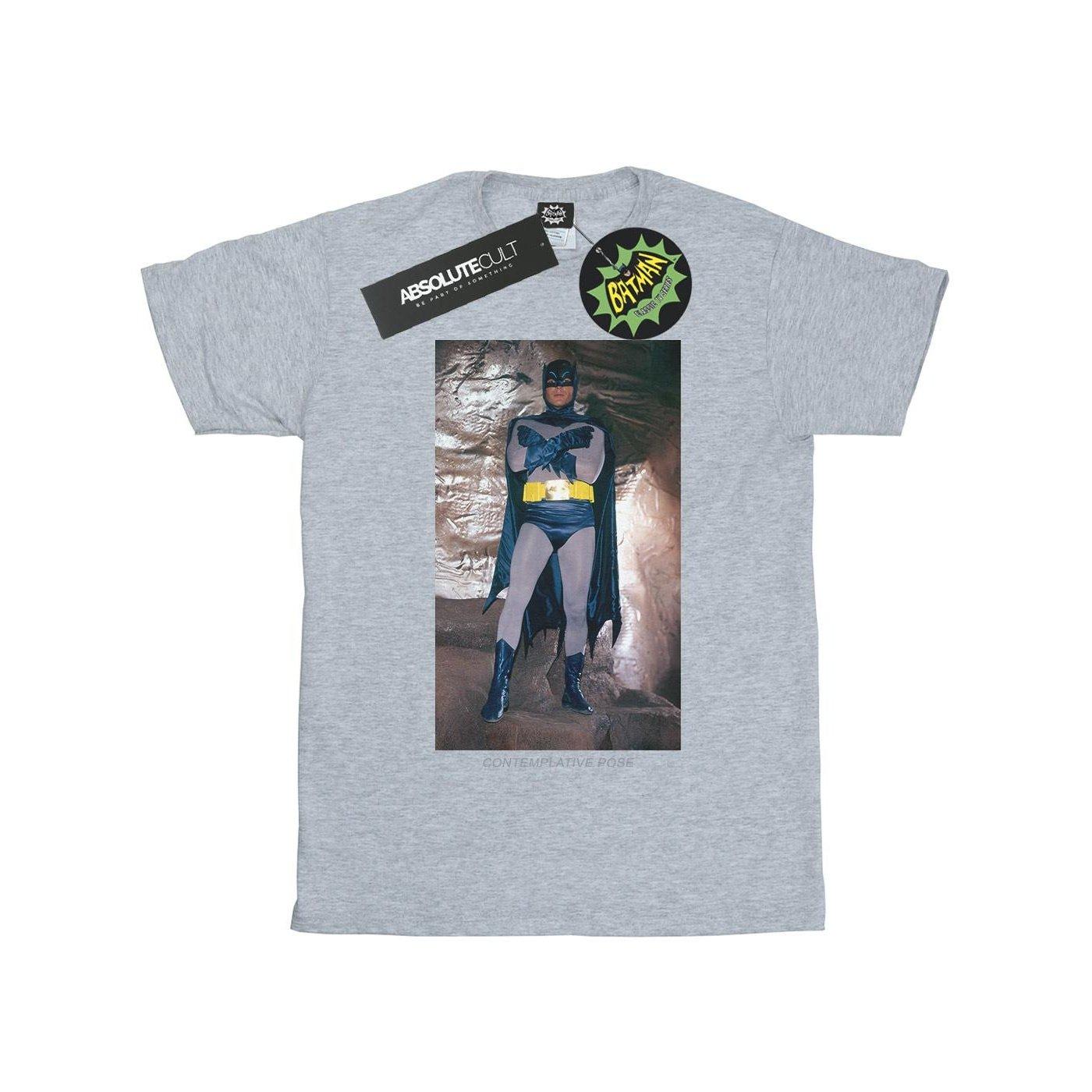 Image of Batman Tv Series Contemplative Pose Tshirt Herren Grau 3XL