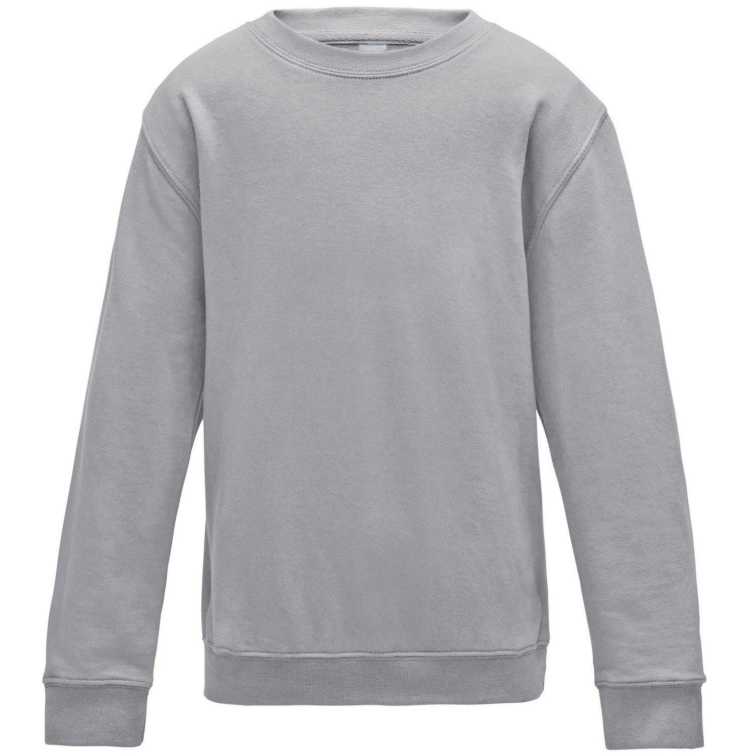 Image of Just Hoods Plain Pullover Mit Rundhalsausschnitt Jungen Grau 146