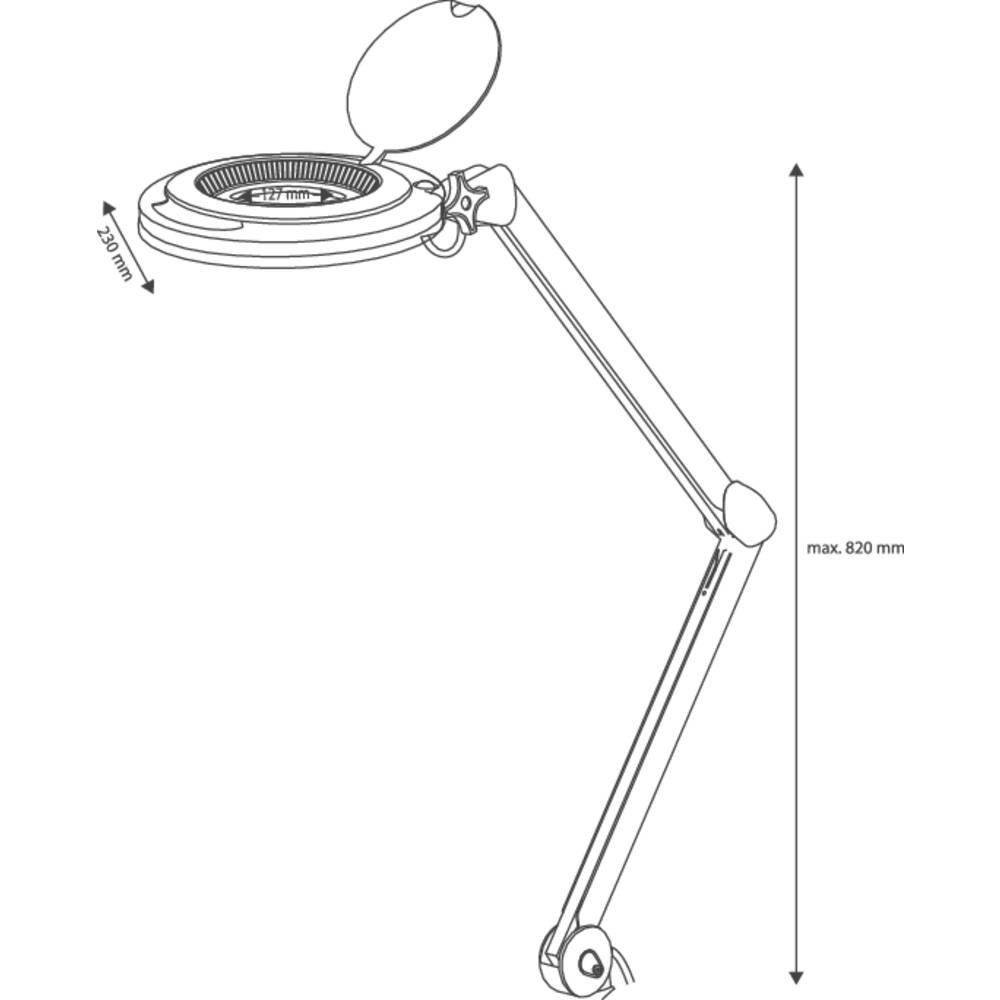 TOOLCRAFT  LED Lupenleuchte Vergrößerungsfaktor: 1.75 x EEK: F (A - G) 