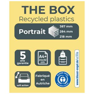 Exacompta Schubladenbox THE BOX, 5 offene Schubladen, EcoBlack  