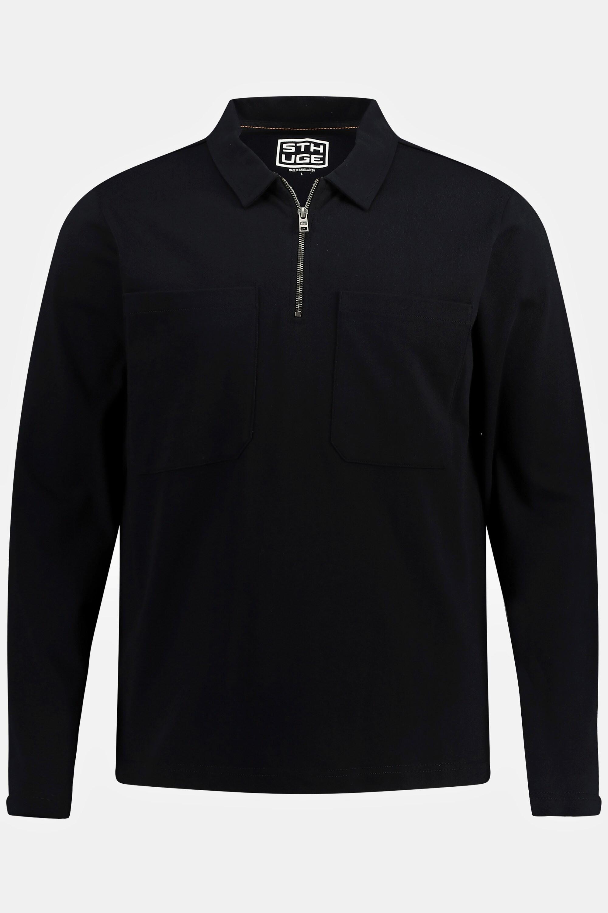 Sthuge  Poloshirt, OEKO-TEX, Langarm, Kontrast-Polokragen 