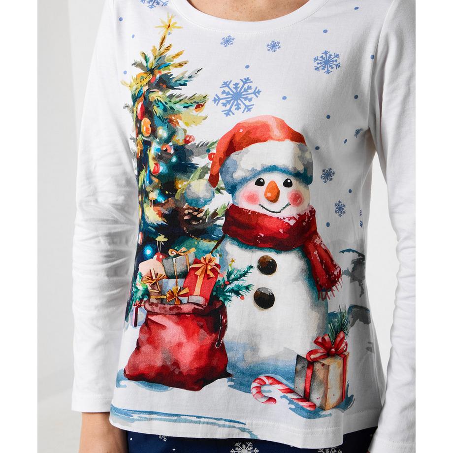 Joe Browns Festliches Pyjama-Set mit Schneemannmotiv  