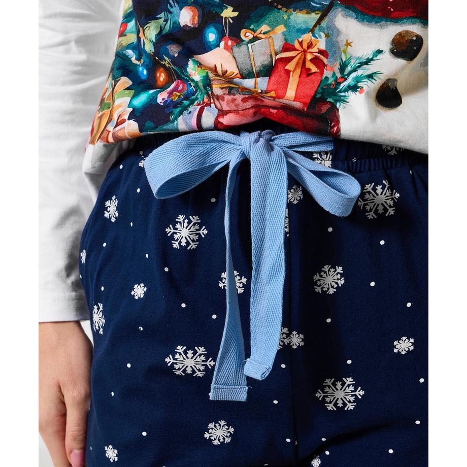 Joe Browns Festliches Pyjama-Set mit Schneemannmotiv  