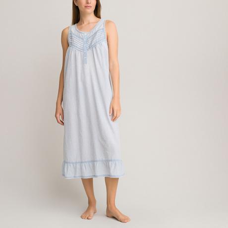 La Redoute Collections  Chemise de nuit plumetis sans manches en coton bio 