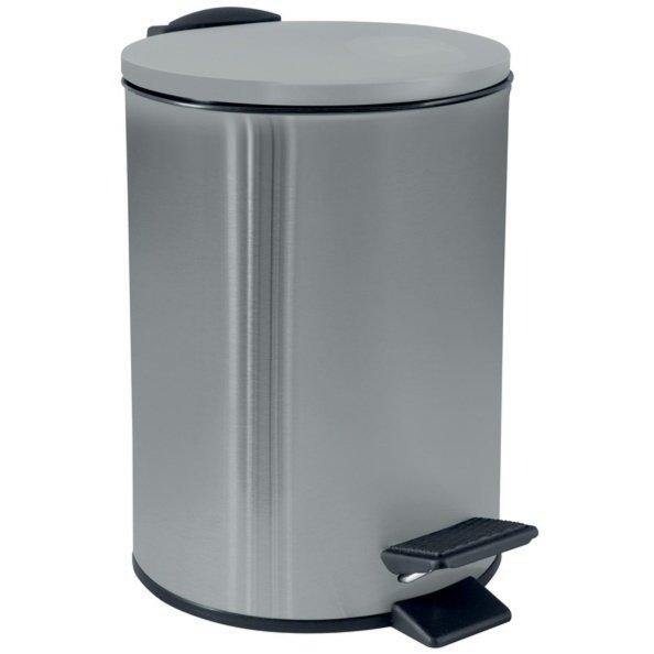 Image of Badezimmer Treteimer Edelstahl ADELAR 5L Gebürsteter Edelstahl Badezimmer Treteimer Edelstahl ADELAR 5L Gebürsteter Edelstahl