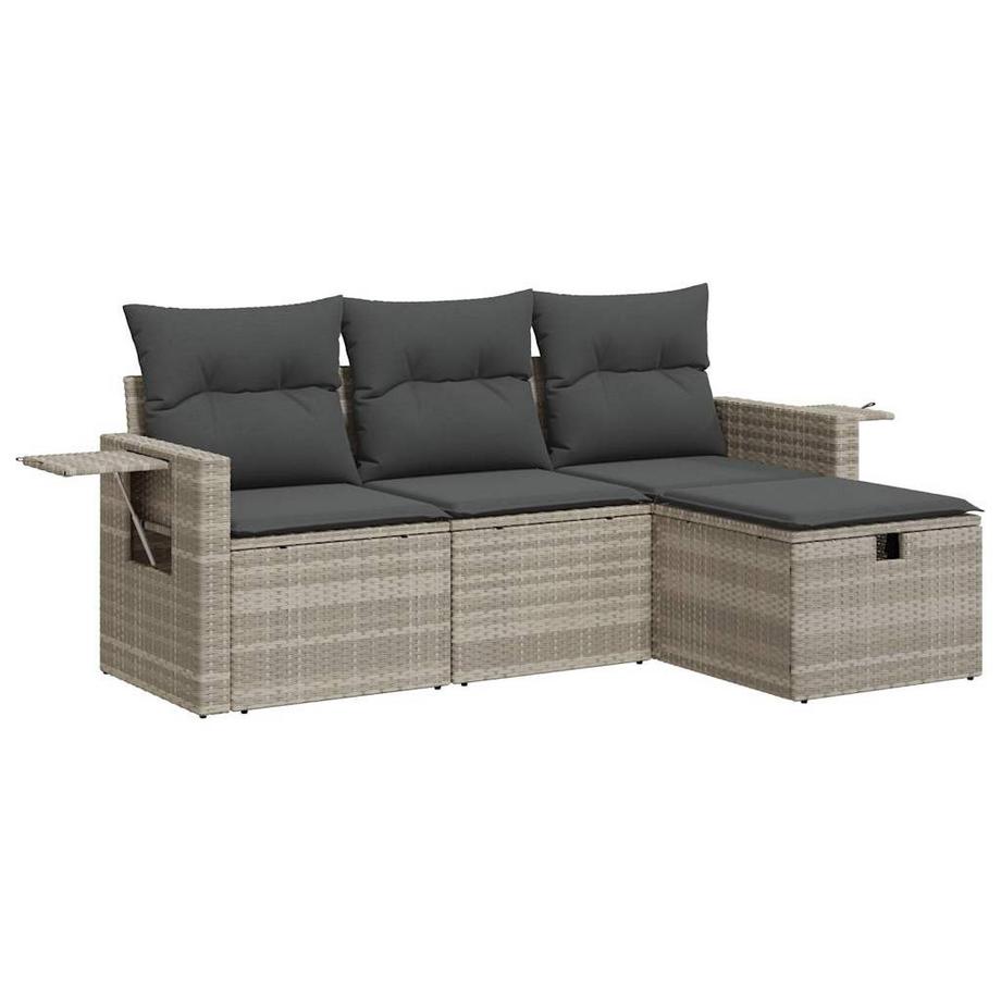 set di divani da giardino Polirattan