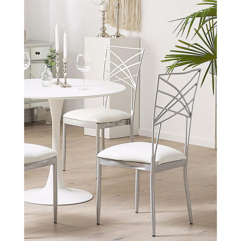 Beliani Lot de 2 chaises de salle à manger en Acier Moderne GIRARD  