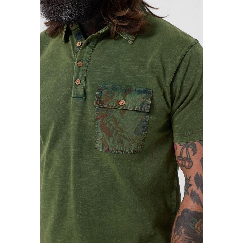 Joe Browns Polo Délavé avec Finition Feuilles et Détail Brodé  