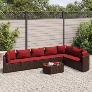 VidaXL Gartensofagarnitur poly-rattan  