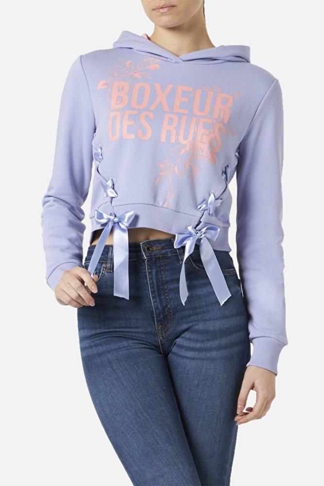 BOXEUR DES RUES  Hooded Sweatshirt With Laces 