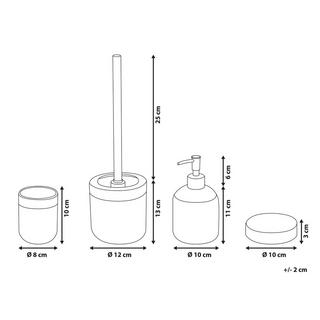 Beliani Set accessoires de salle de bain en Céramique Glamour HUNCAL  