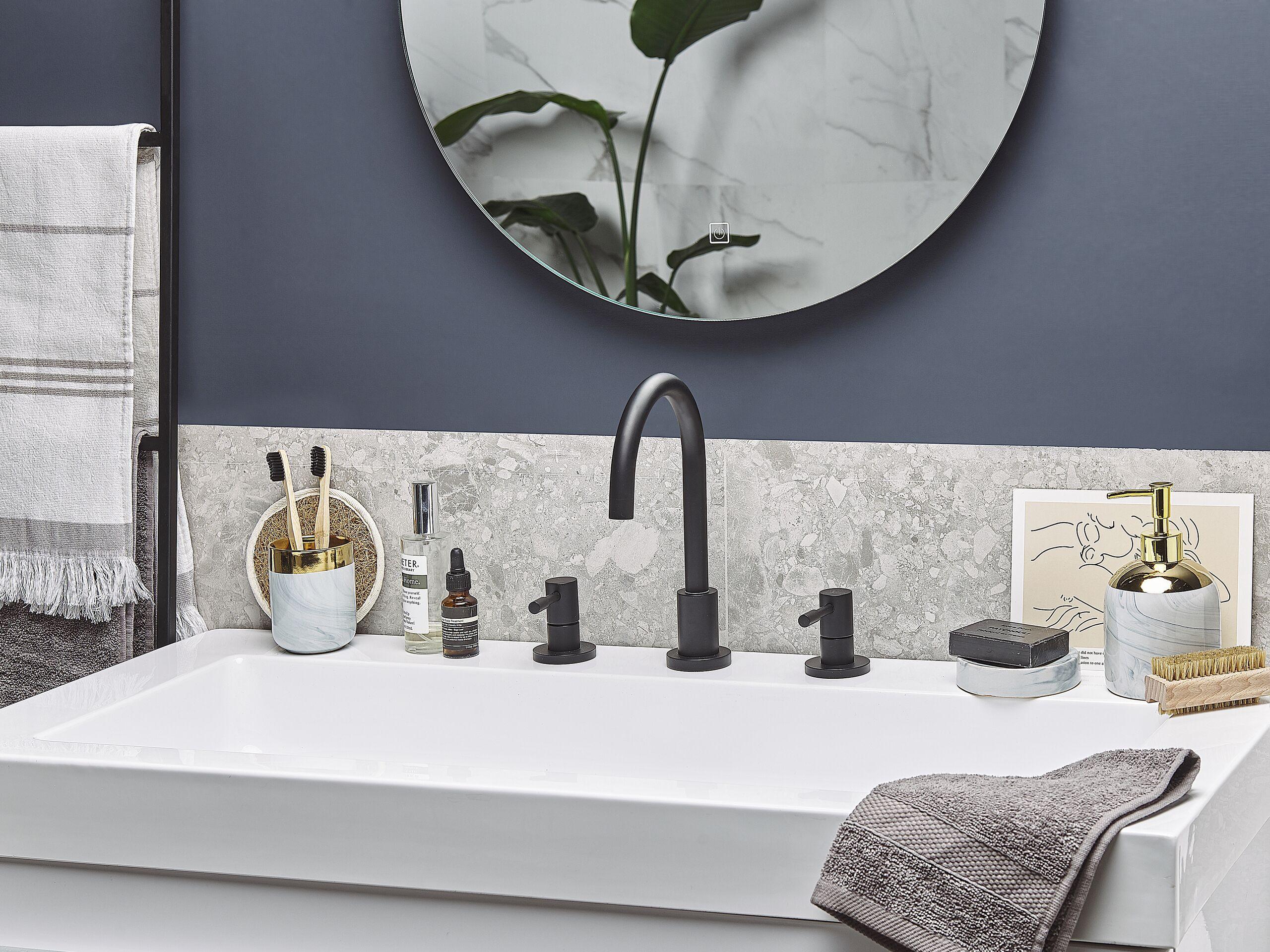 Beliani Set accessori bagno en Ceramica Glamour HUNCAL  