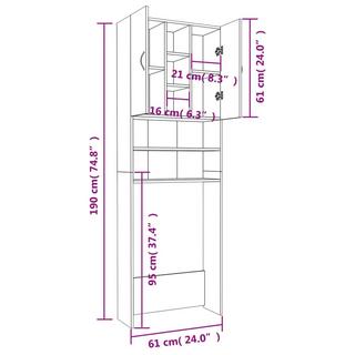 VidaXL Meuble pour machine à laver  