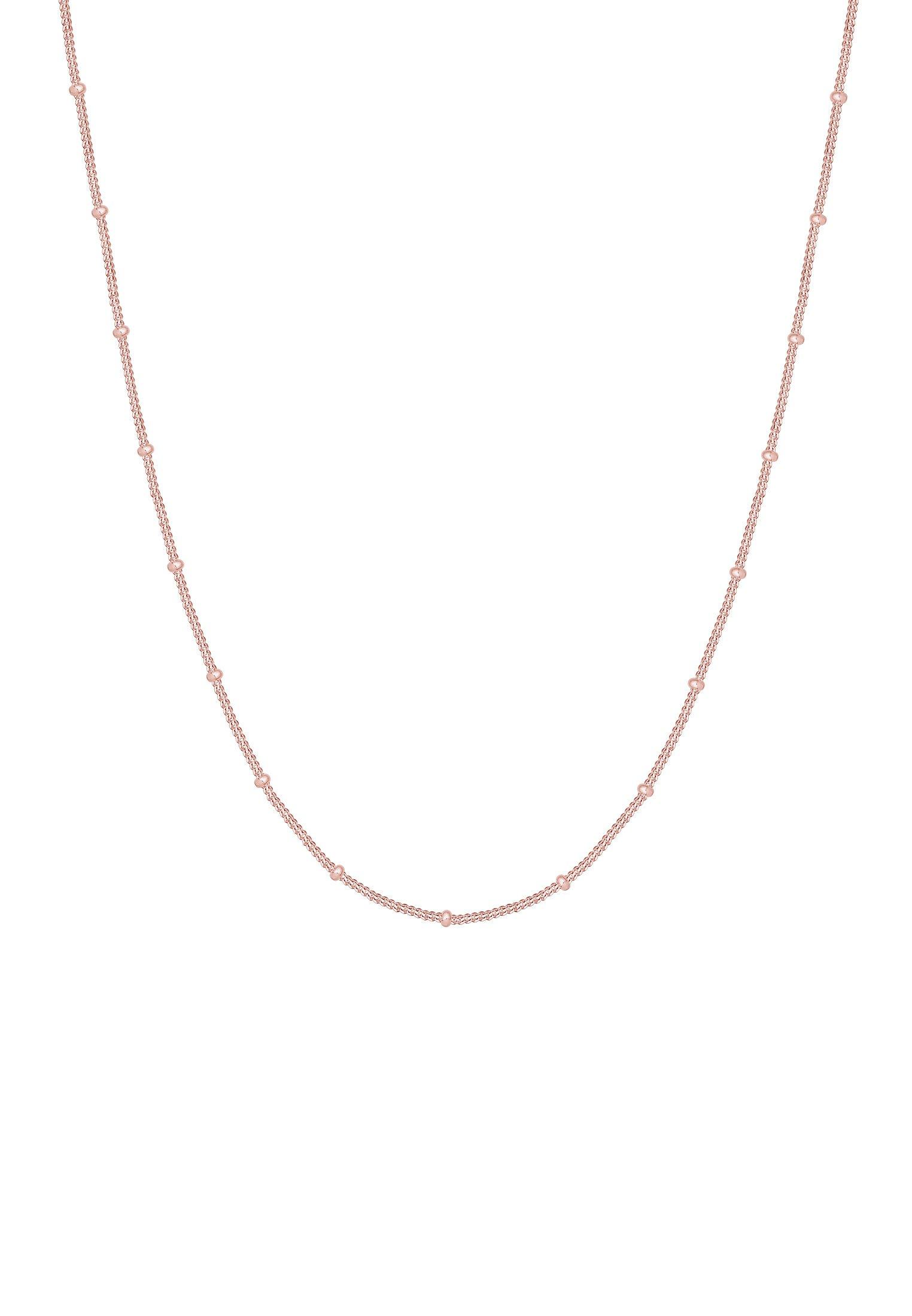 Image of Halskette Basic Kugeln Damen Goldrosa 60 cm