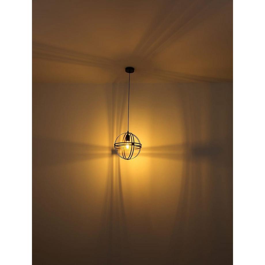 mutoni Lampe à suspension Cronadun métal noir mat 40 1xE27  