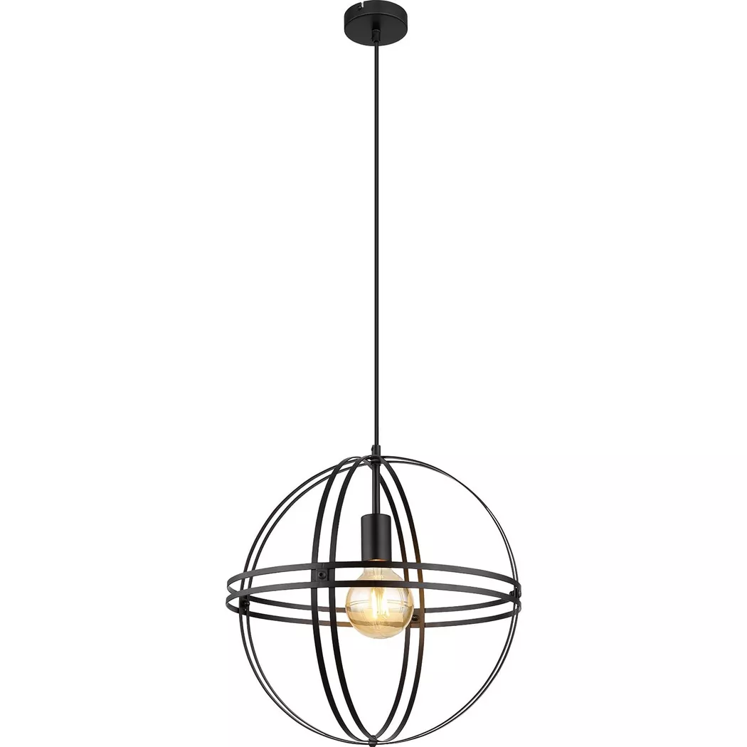 mutoni – Hängeleuchte Cronadun Metall matt 40 1xE27, One Size, Schwarz