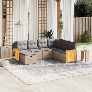 VidaXL set divano da giardino Polirattan  