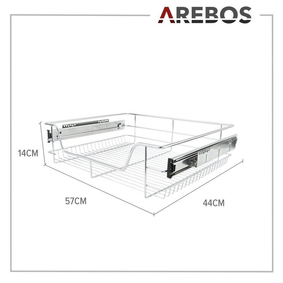 Arebos  Teleskop Schublade Küchenschublade Korbauszug Schrankauszug Küchenschrank 