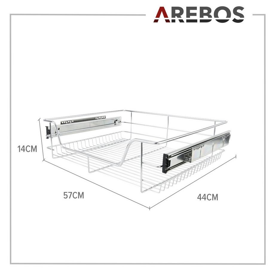 Arebos  Teleskop Schublade Küchenschublade Korbauszug Schrankauszug Küchenschrank 