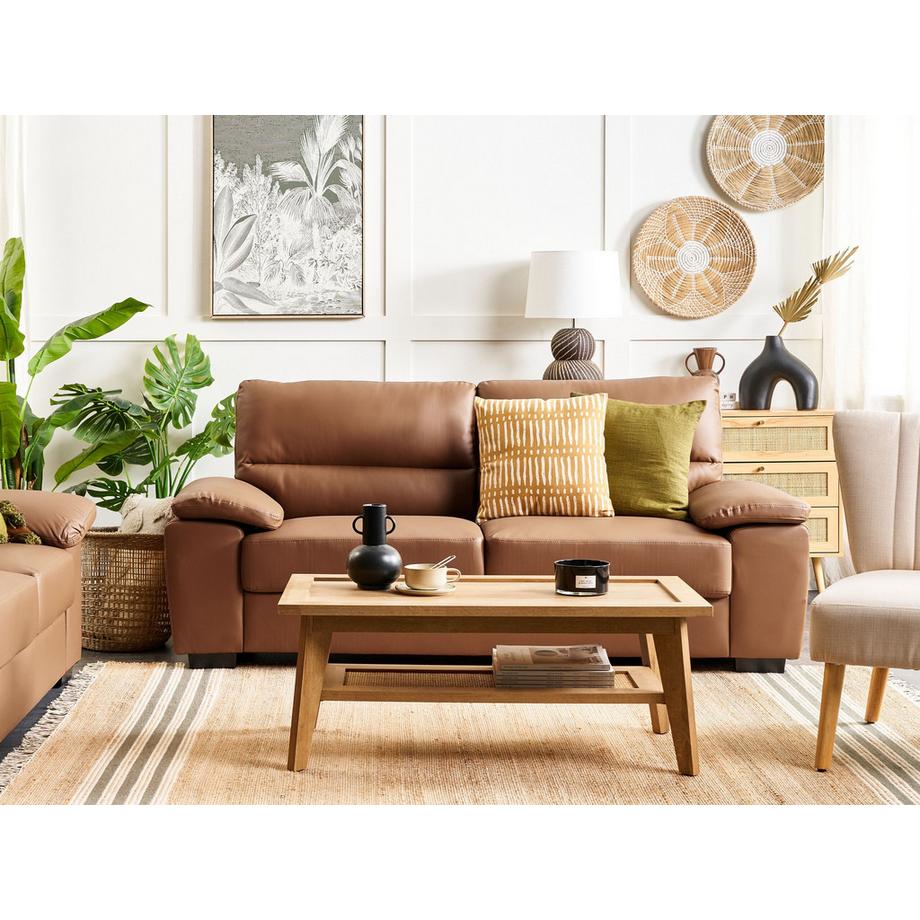 Beliani 3 Sitzer Sofa aus Kunstleder  VOGAR  