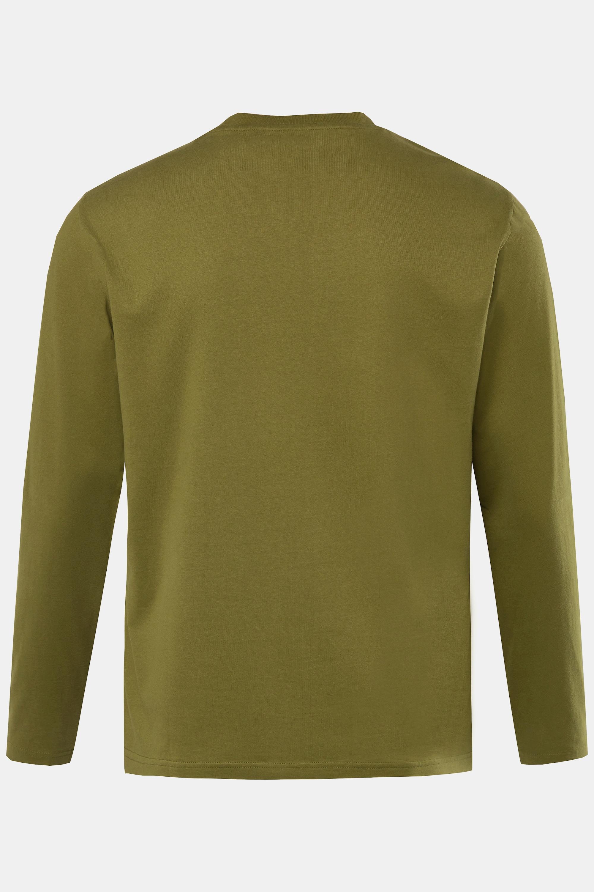 JP1880  Maglia basic a maniche lunghe verde cactus 