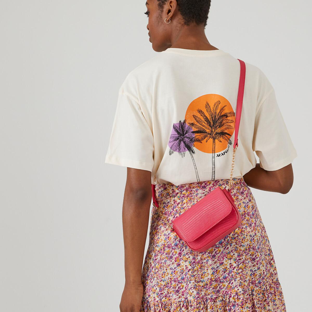 Image of Kleine Umhängetasche Mit Echsenmuster Damen Rosa ONE SIZE