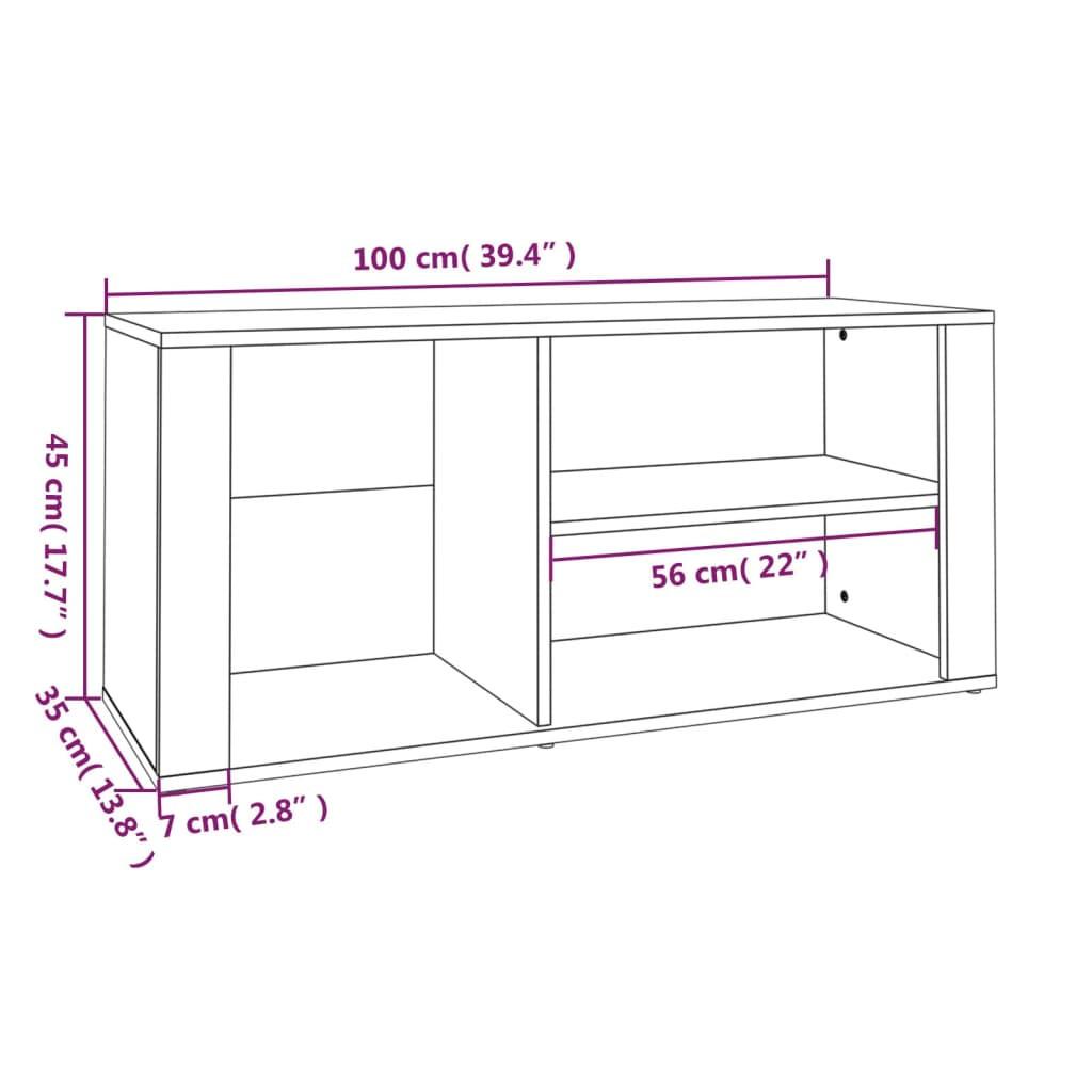 VidaXL Armoire à chaussures bois d'ingénierie  