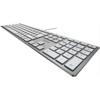 Cherry  Tastatur KC 6000 Slim CH-Layout Silber 