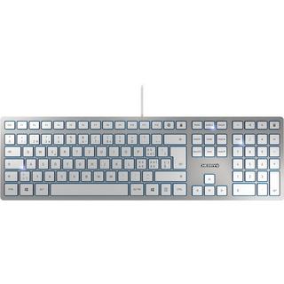 Cherry  Tastatur KC 6000 Slim CH-Layout Silber 