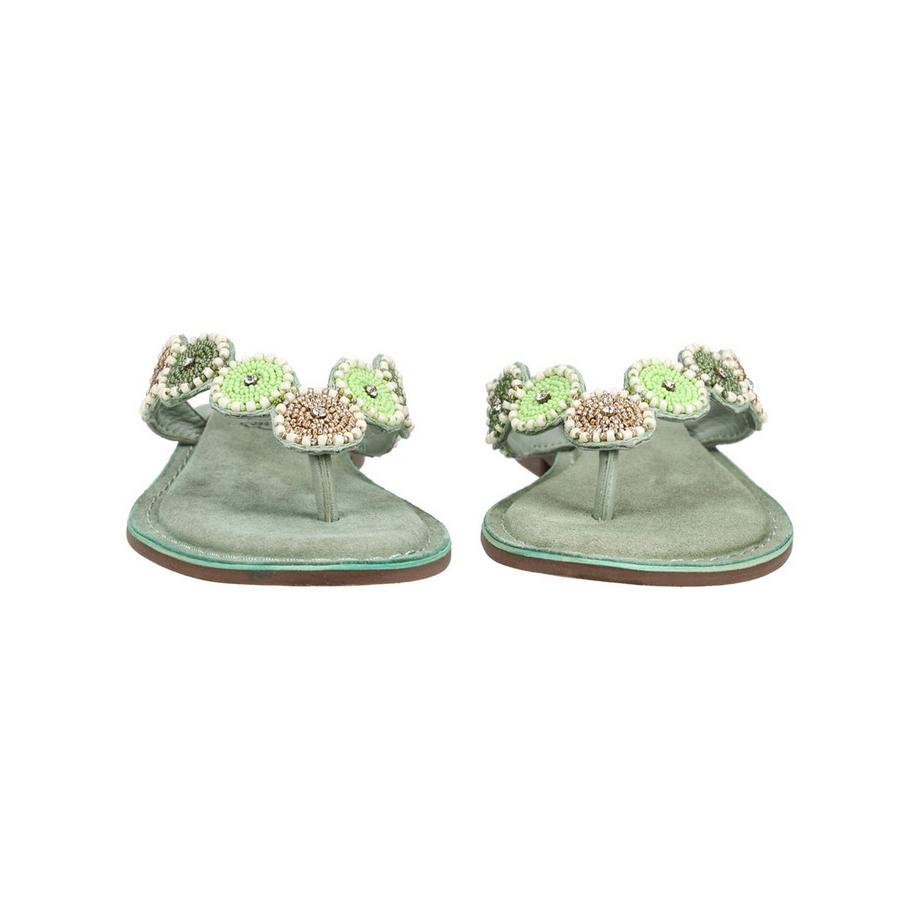 Lazamani Beaded Thong Sandals  