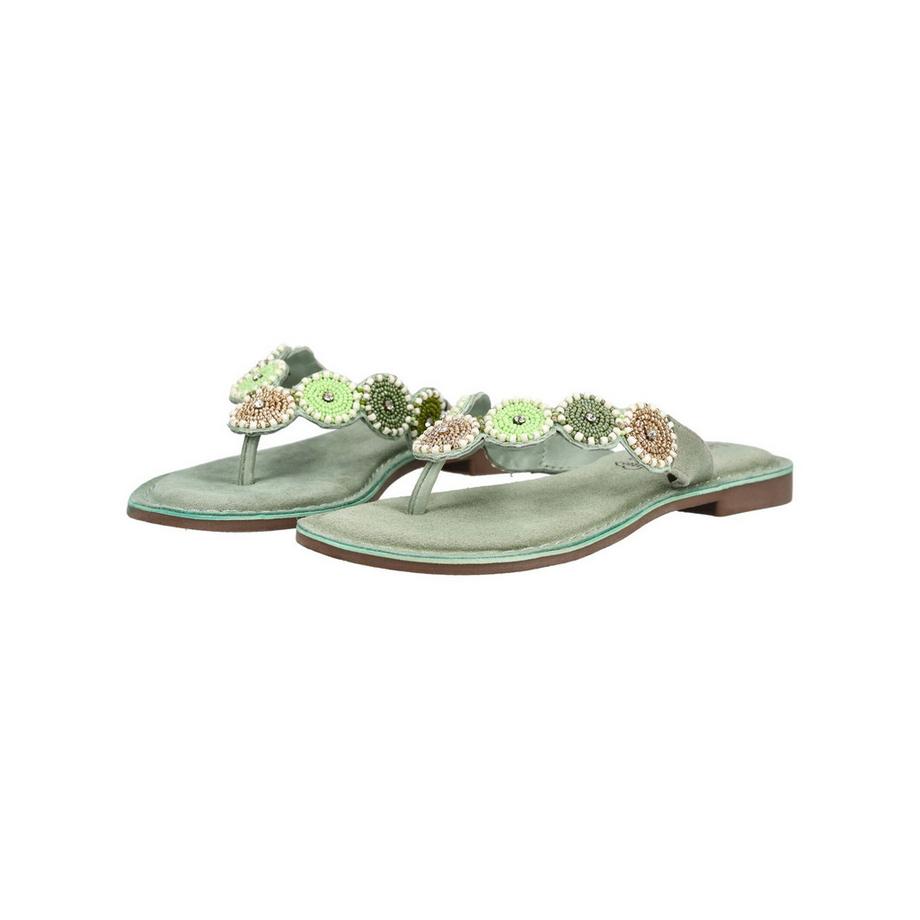 Lazamani Beaded Thong Sandals  
