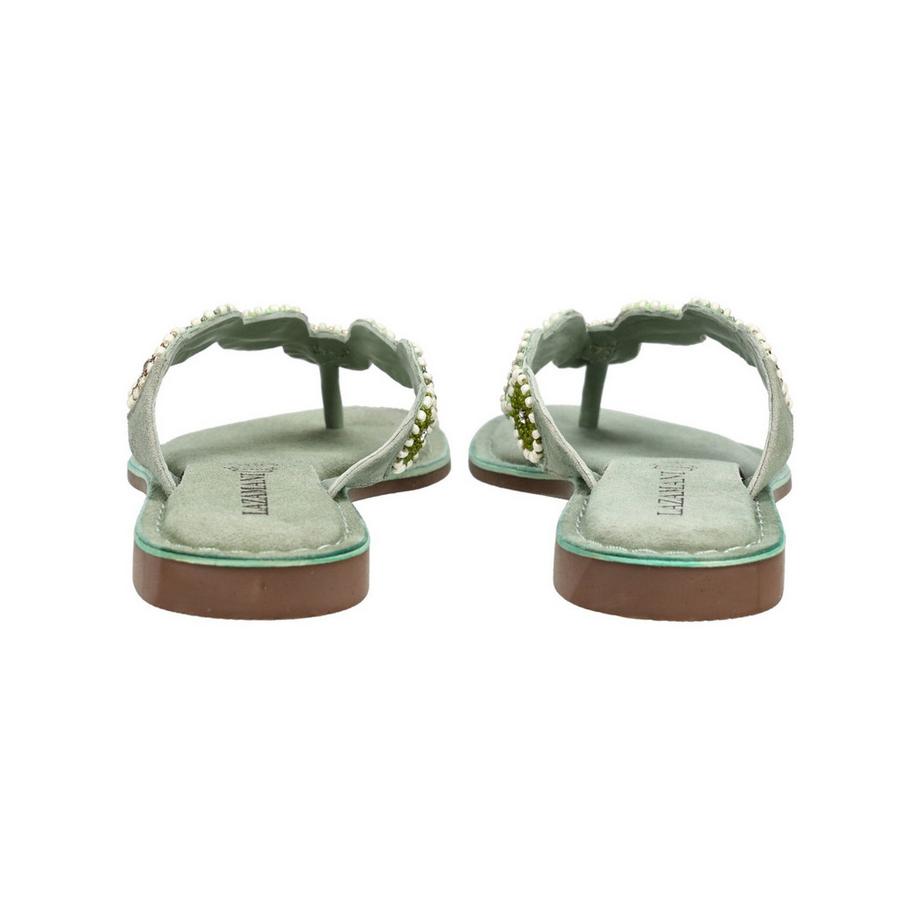Lazamani Beaded Thong Sandals  