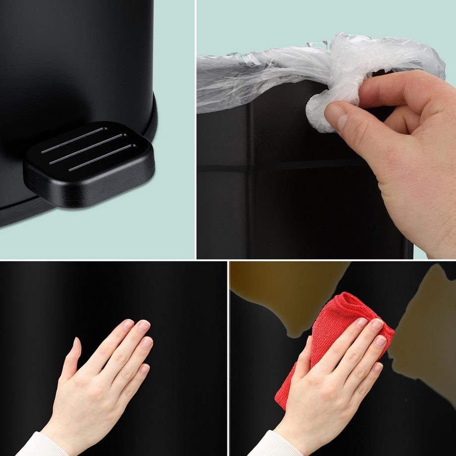 B2X Poubelle 5 litres pour salle de bain  