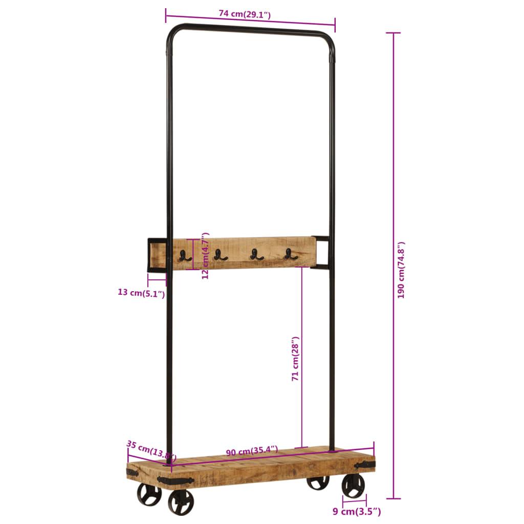 VidaXL appendiabiti Legno  