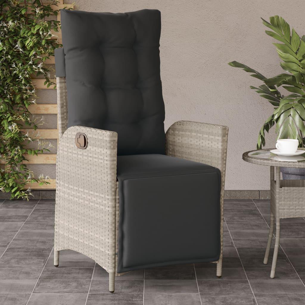 VidaXL Chaise de jardin inclinable rotin synthétique  