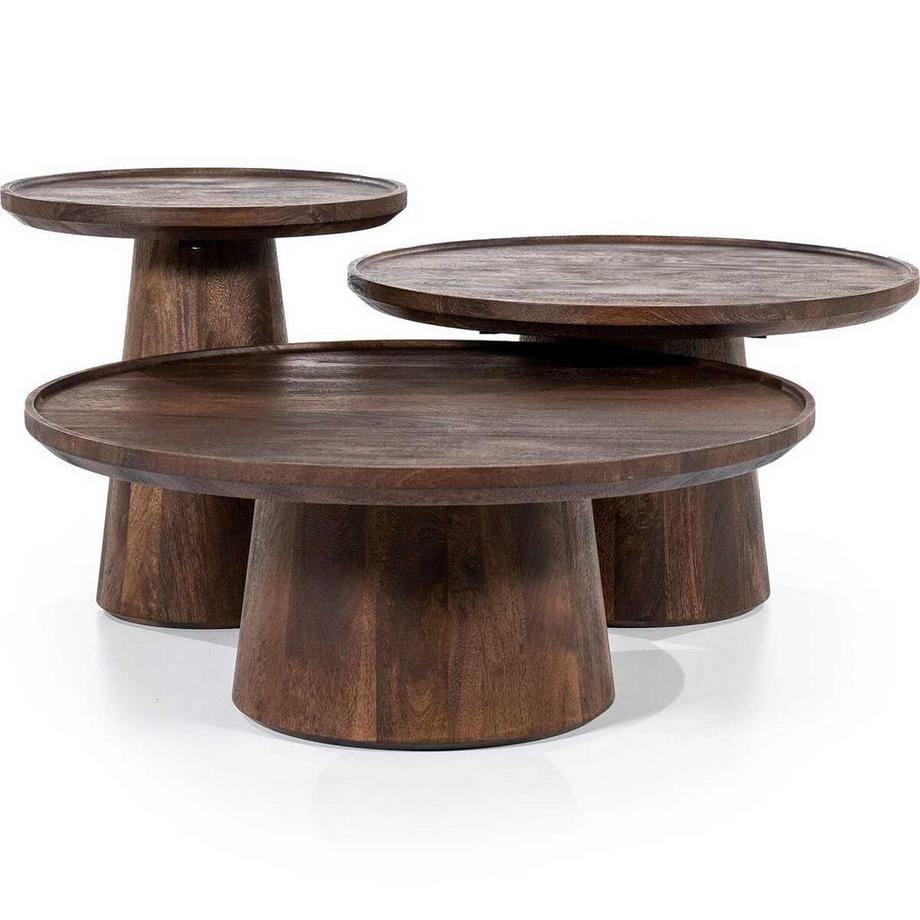 mutoni Tavolino Ron marrone 80x80  