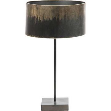 Lampada da tavolo oscurante in metallo nero ottone anticato