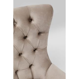 KARE Design Poltrona girevole Bellissima Velvet beige  