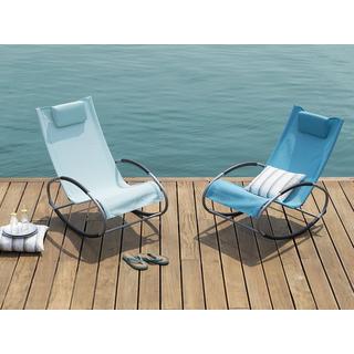 Beliani Chaise de jardin en Acier Moderne CAMPO  